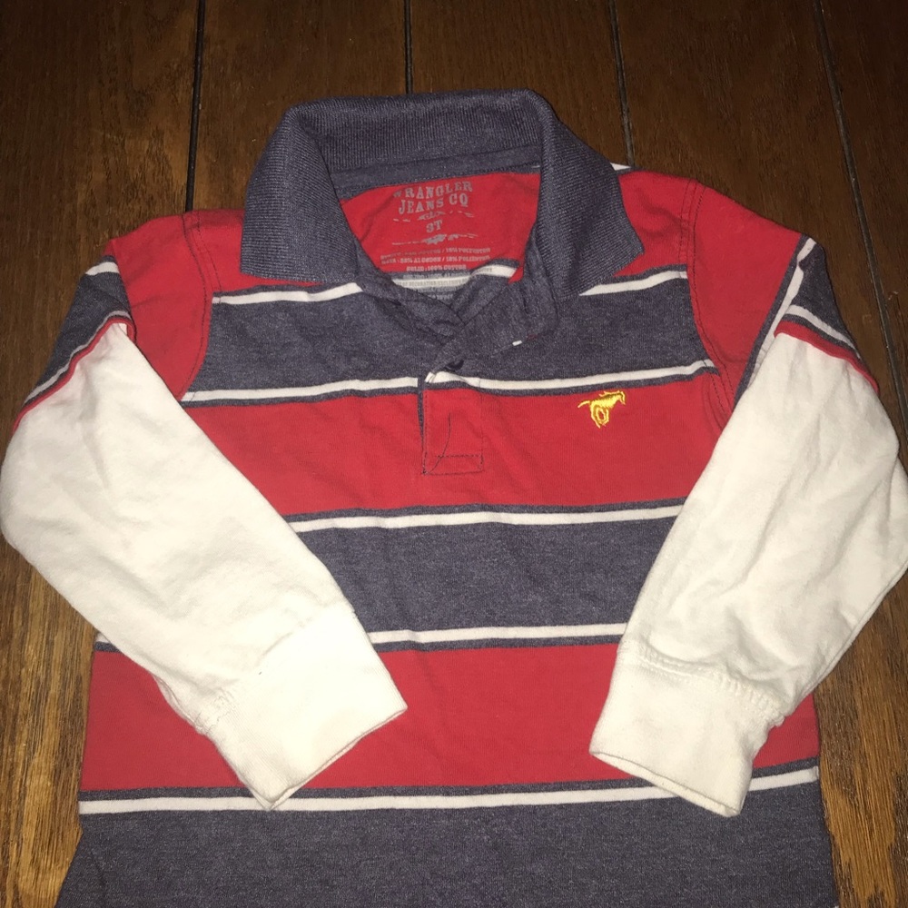 Boys 3 T long sleeve polo